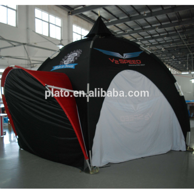 Giant black spider dome shaped tents with logo for advertising Event