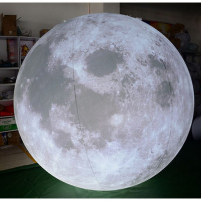 Custom big inflatable globe moon with led light for event decoration