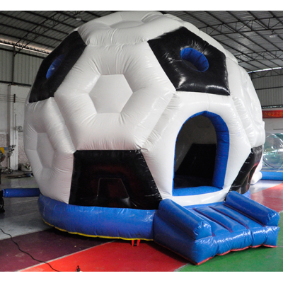 Giant inflatable soccer ball shape  jumping bouncer for outdoor