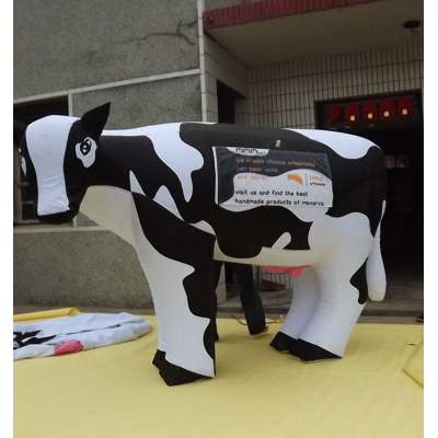 Giant inflatable milk cow animal model for outdoor