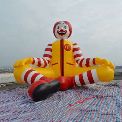 Huge inflatable clown shape ground balloon for outdoor